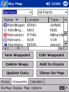 Wegpunktdatenbank