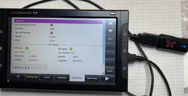 T7 mit USB GPS